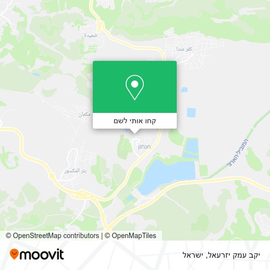 מפת יקב עמק יזרעאל