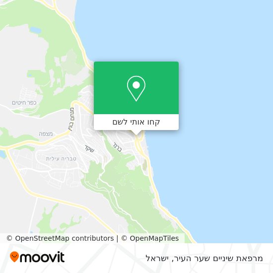 מפת מרפאת שיניים שער העיר