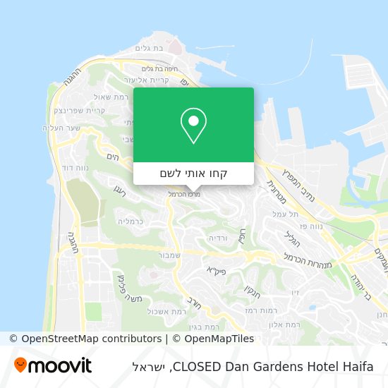מפת CLOSED Dan Gardens Hotel Haifa