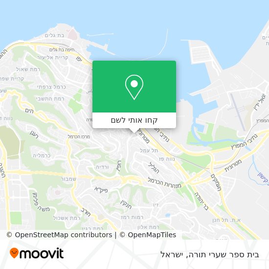 מפת בית ספר שערי תורה