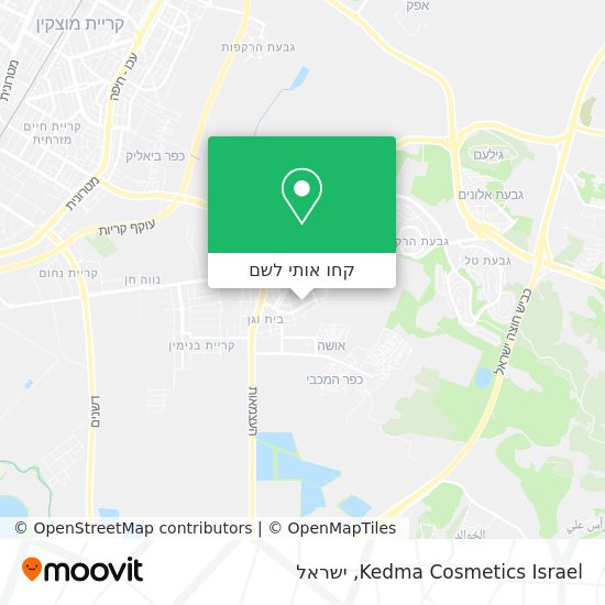 מפת Kedma Cosmetics Israel