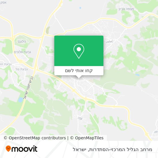 מפת מרחב הגליל המרכזי-הסתדרות