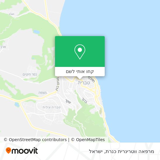 מפת מרפאה ווטרינרית כנרת