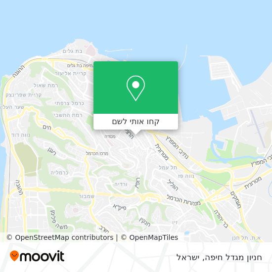 מפת חניון מגדל חיפה