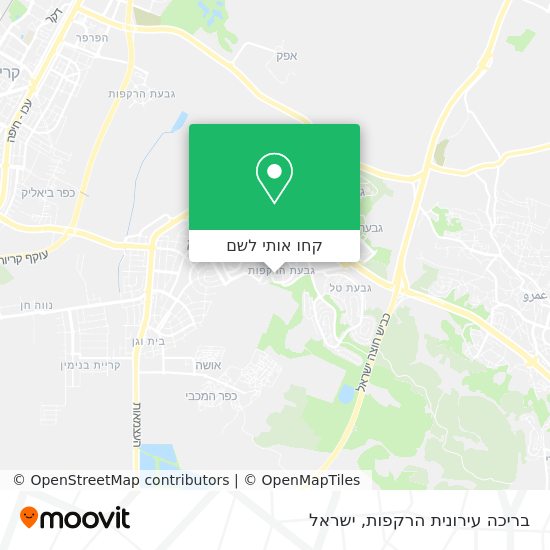 מפת בריכה עירונית הרקפות