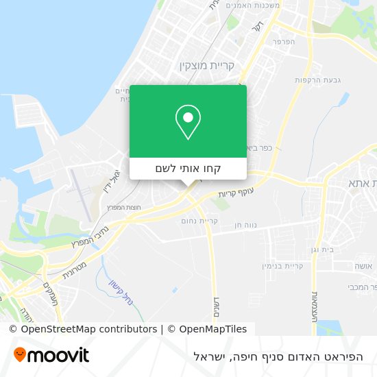 מפת הפיראט האדום סניף חיפה