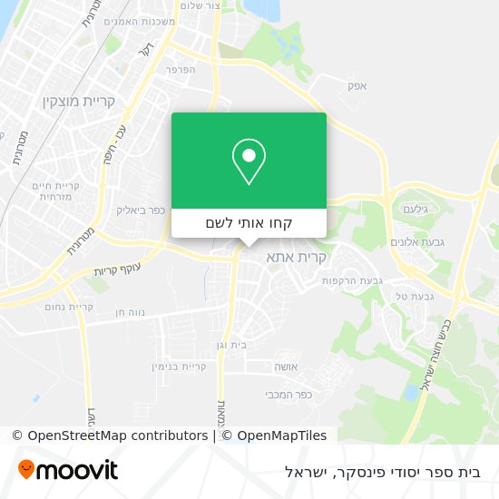 מפת בית ספר יסודי פינסקר