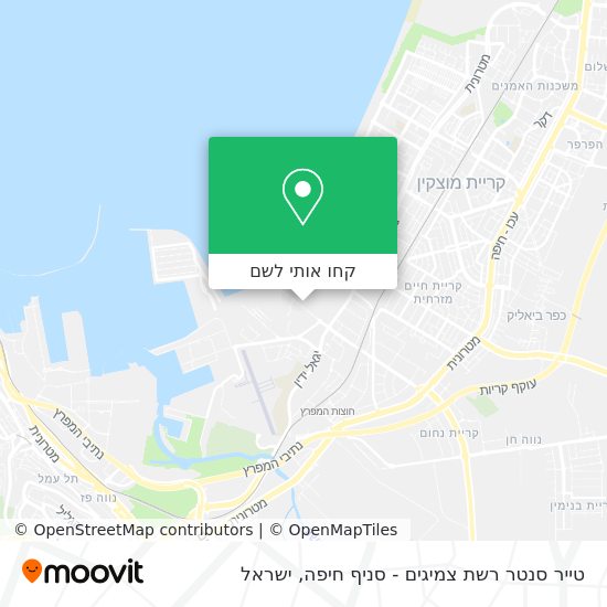 מפת טייר סנטר רשת צמיגים - סניף חיפה