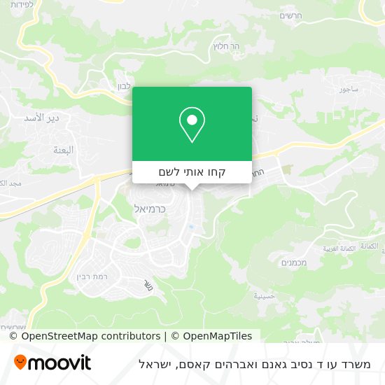 מפת משרד עו ד נסיב גאנם ואברהים קאסם