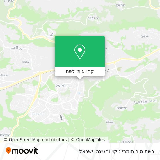 מפת רשת מור חומרי ניקוי והגיינה