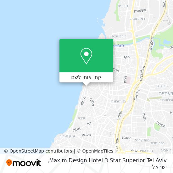 מפת Maxim Design Hotel 3 Star Superior Tel Aviv
