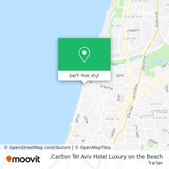 מפת Carlton Tel Aviv Hotel Luxury on the Beach