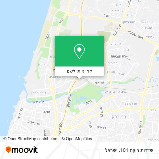מפת שדרות רוקח 101