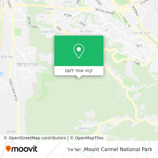 מפת Mount Carmel National Park