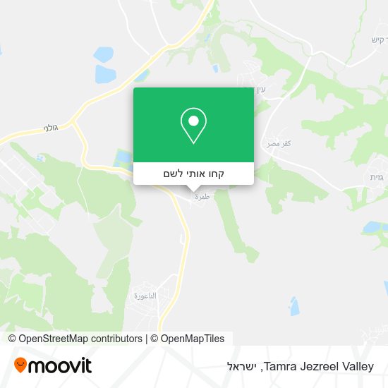 מפת Tamra Jezreel Valley