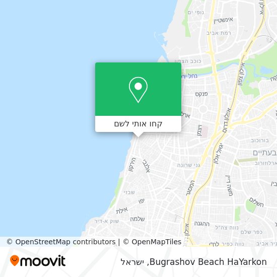 מפת Bugrashov Beach HaYarkon
