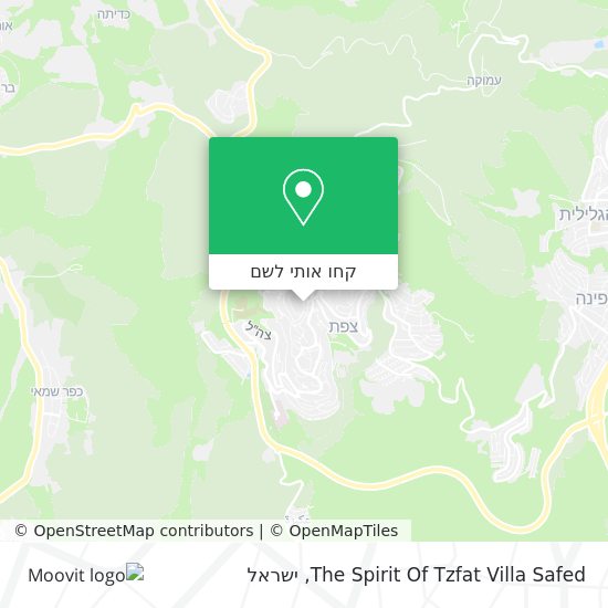 מפת The Spirit Of Tzfat Villa Safed