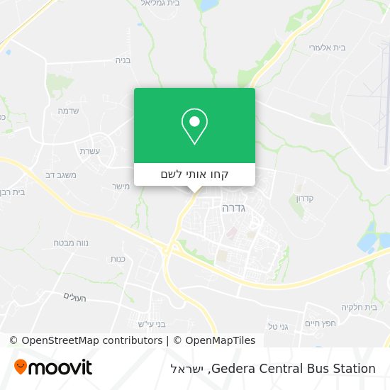 מפת Gedera Central Bus Station