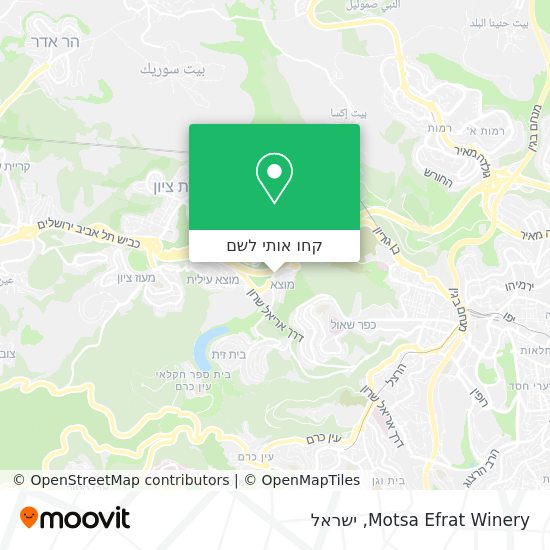 מפת Motsa Efrat Winery