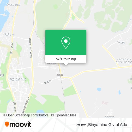 מפת Binyamina Giv at Ada