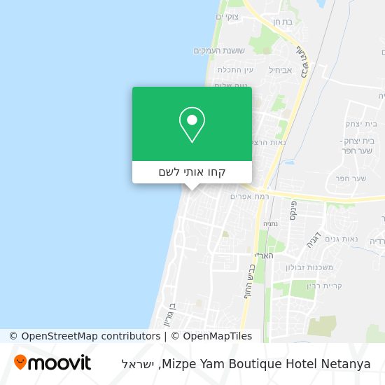 מפת Mizpe Yam Boutique Hotel Netanya