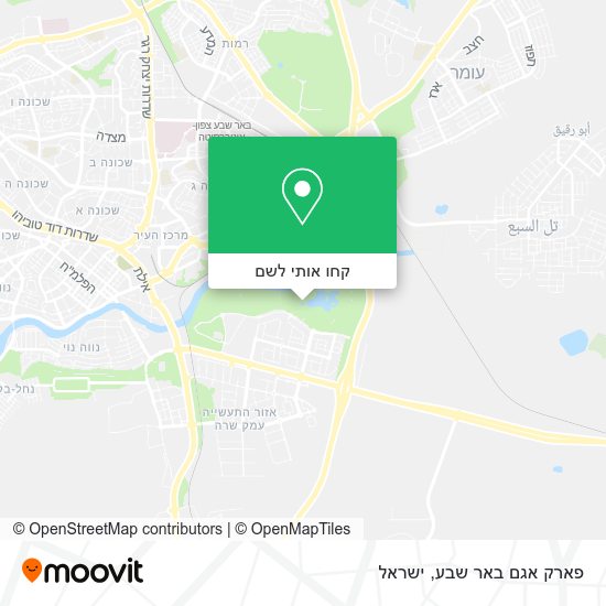 מפת פארק אגם באר שבע