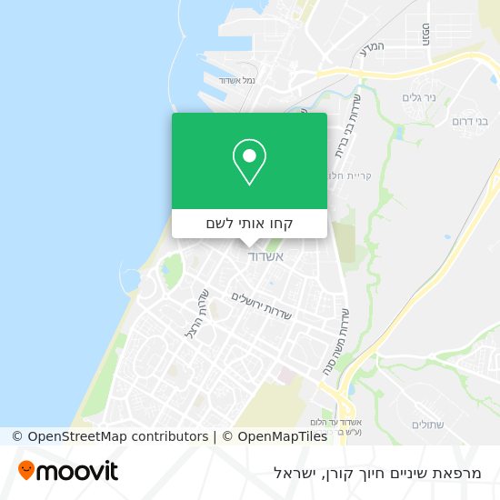 מפת מרפאת שיניים חיוך קורן