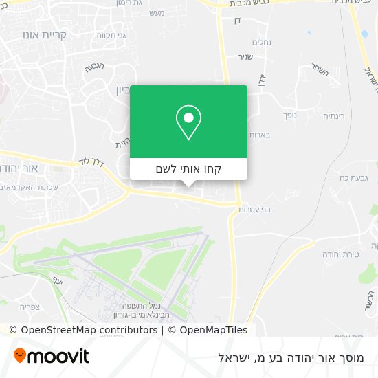 מפת מוסך אור יהודה בע מ