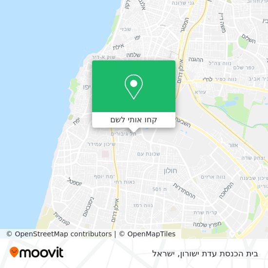 מפת בית הכנסת עדת ישורון