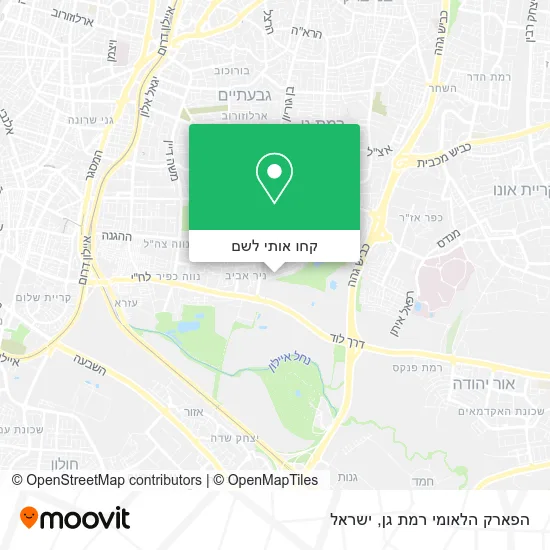 מפת הפארק הלאומי רמת גן