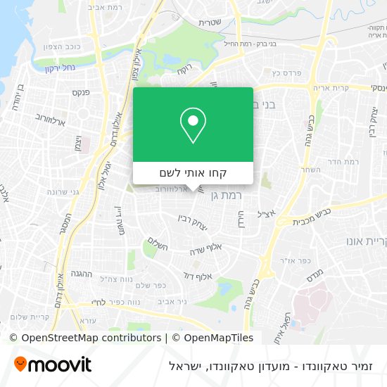 מפת זמיר טאקוונדו - מועדון טאקוונדו