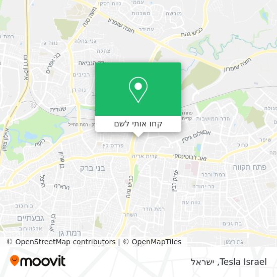 מפת Tesla Israel