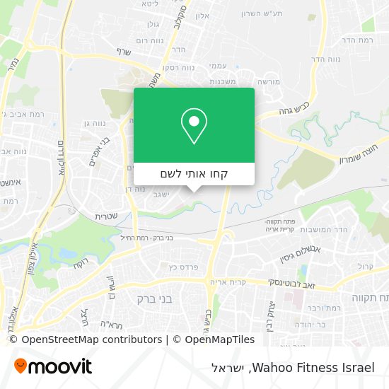 מפת Wahoo Fitness Israel