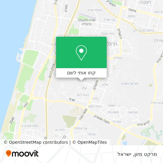 מפת מרקט מזון