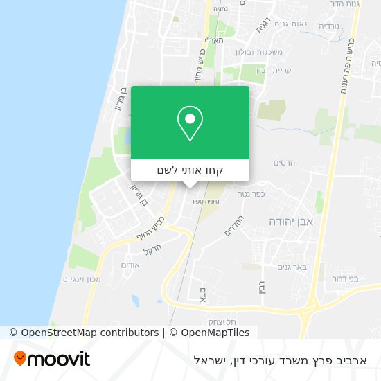 מפת ארביב פרץ משרד עורכי דין