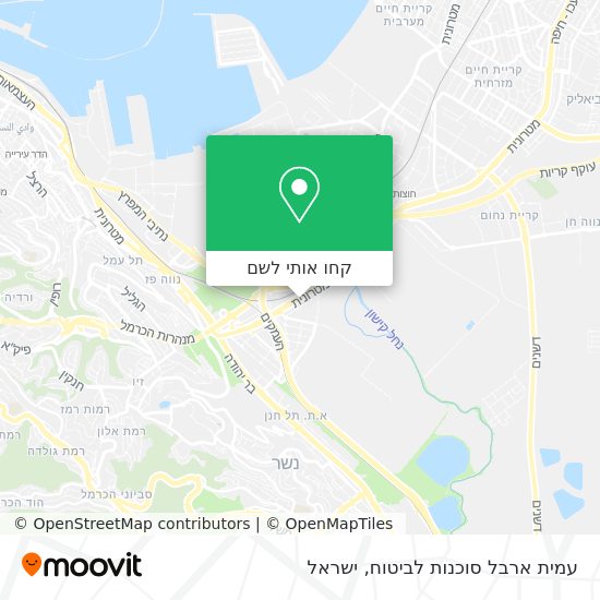 מפת עמית ארבל סוכנות לביטוח