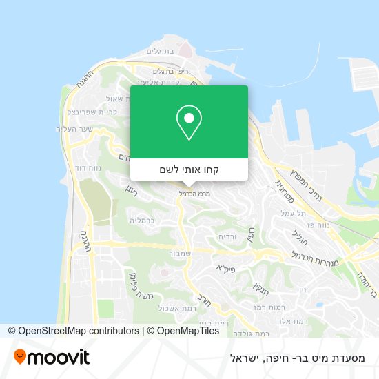 מפת מסעדת מיט בר- חיפה