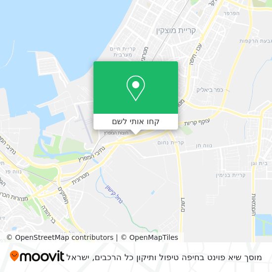 מפת מוסך שיא פוינט בחיפה טיפול ותיקון כל הרכבים