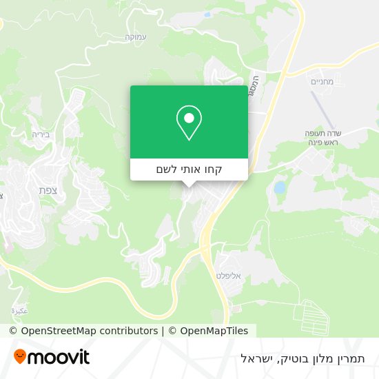 מפת תמרין מלון בוטיק