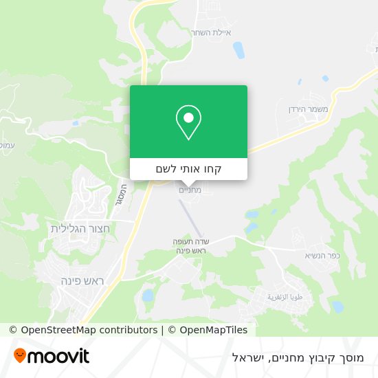 מפת מוסך קיבוץ מחניים