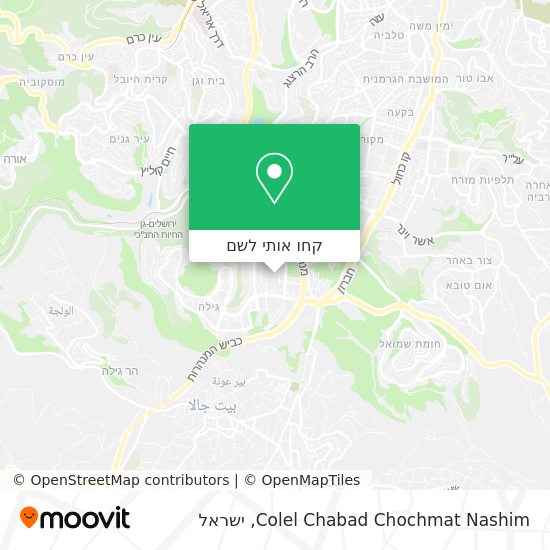 מפת Colel Chabad Chochmat Nashim
