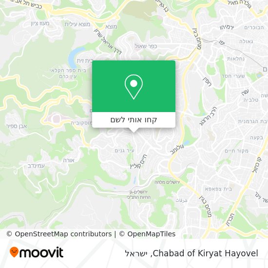 מפת Chabad of Kiryat Hayovel