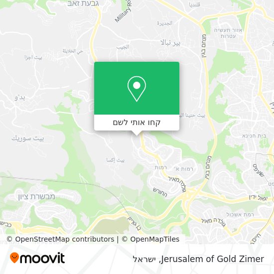 מפת Jerusalem of Gold Zimer