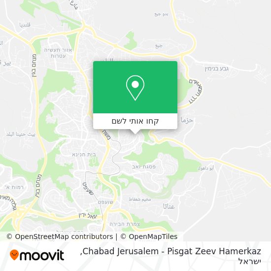 מפת Chabad Jerusalem - Pisgat Zeev Hamerkaz
