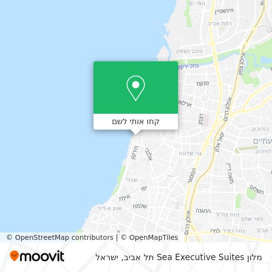מפת מלון Sea Executive Suites תל אביב