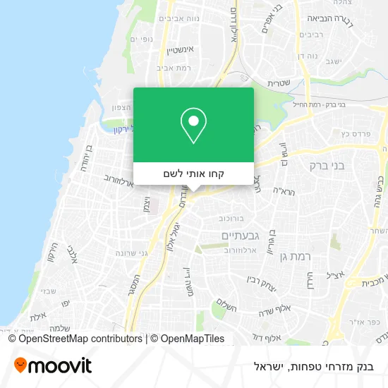 מפת בנק מזרחי טפחות
