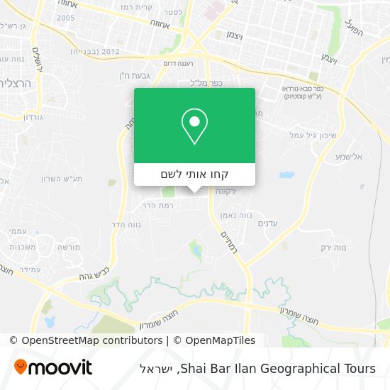 מפת Shai Bar Ilan Geographical Tours