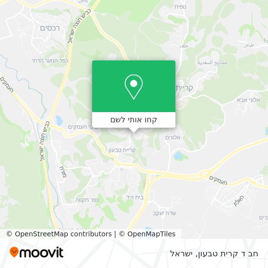 מפת חב ד קרית טבעון