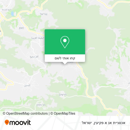 מפת אכסניית אנ א פקיעין