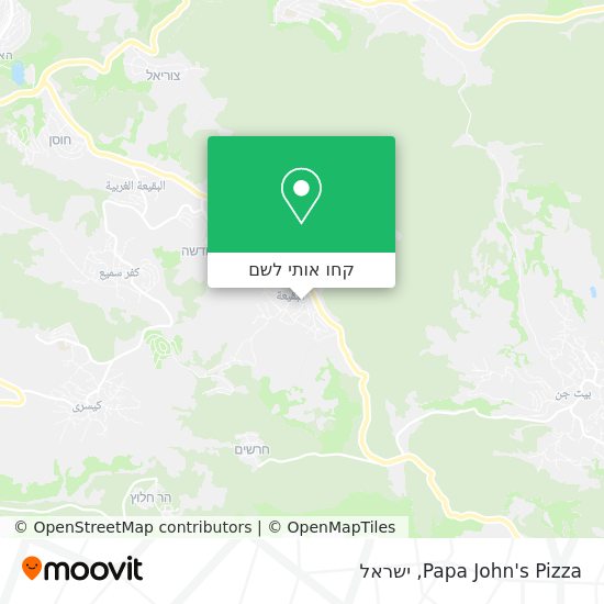 מפת Papa John's Pizza